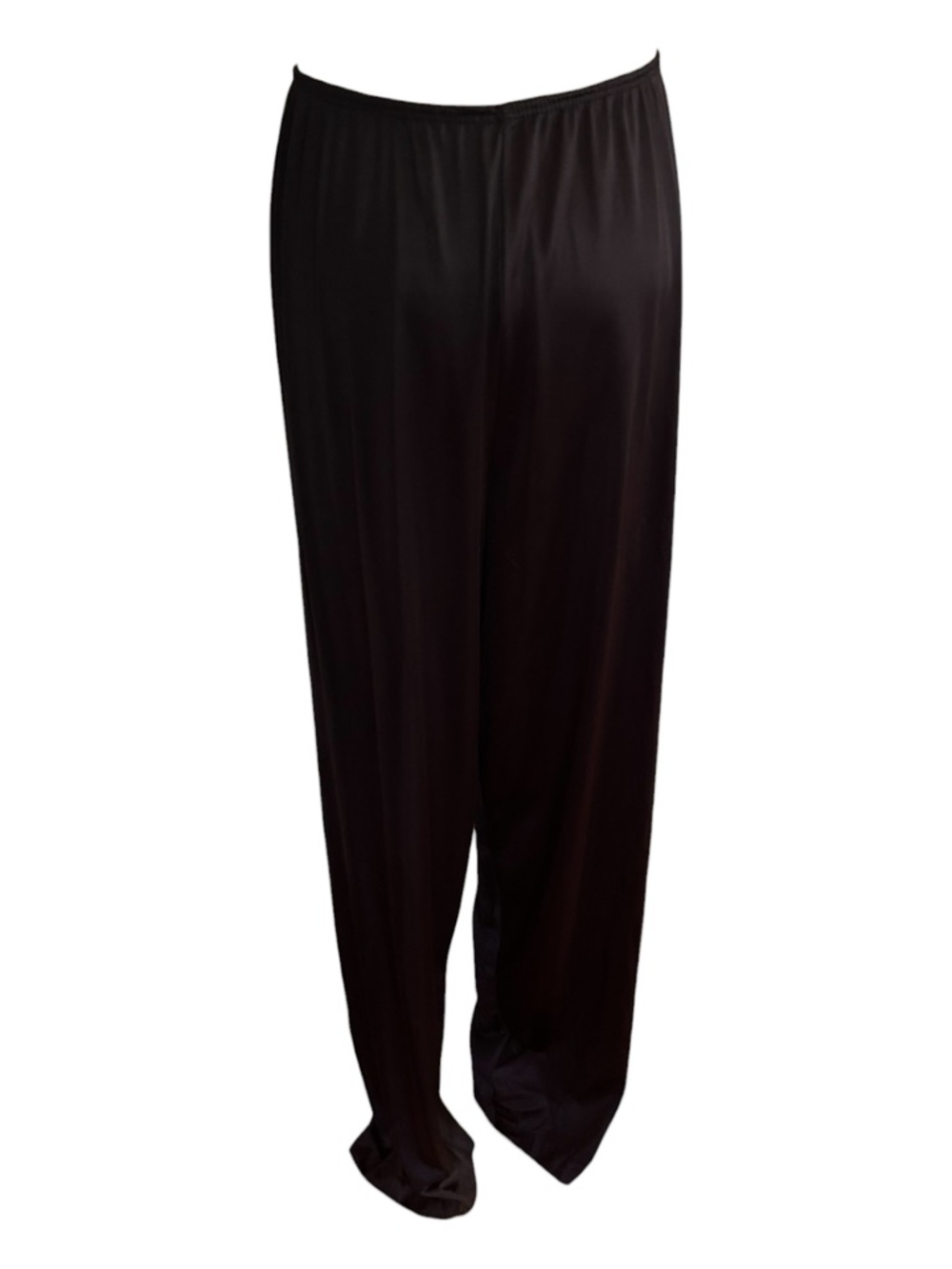 70s 2PC VAL MODE BLACK LOUNGEWEAR W LACE-DETAILS TOP & LONG PANT SLEEP SET SZ L - Picture 7 of 8
